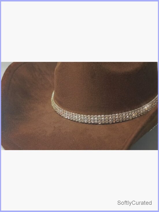 Rhinestone Cowgirl Hat Felt Western Disco Cowboy Nashville Party Hat